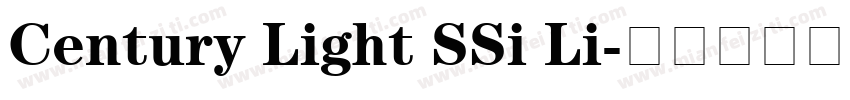 Century Light SSi Li字体转换